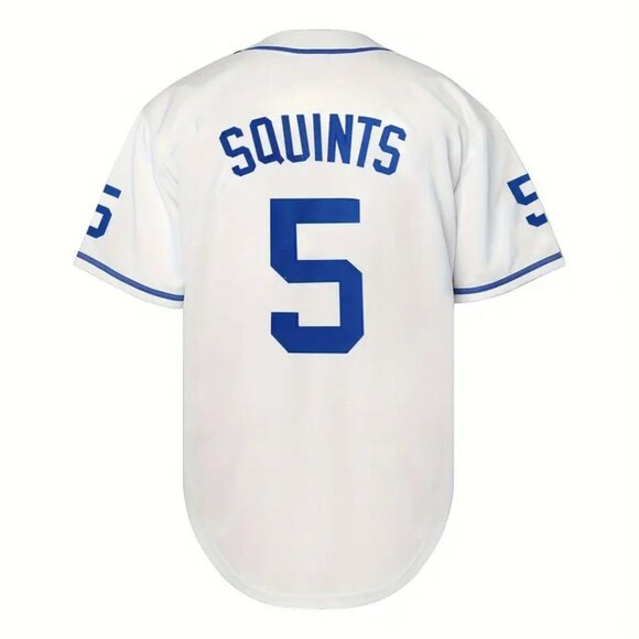Sandlot Baseball Jersey Squints #5 White Stitched Men's - Picture 3 of 6